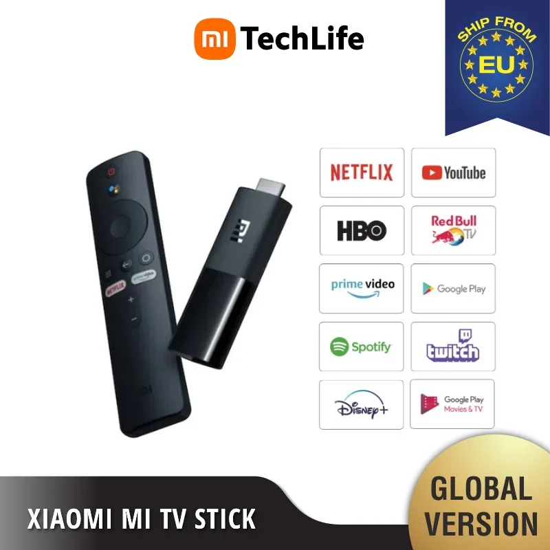 (Европейский) Xiaomi Mi TV Stick (абсолютно новый четырехъядерный Cortex A53 герметичный Google