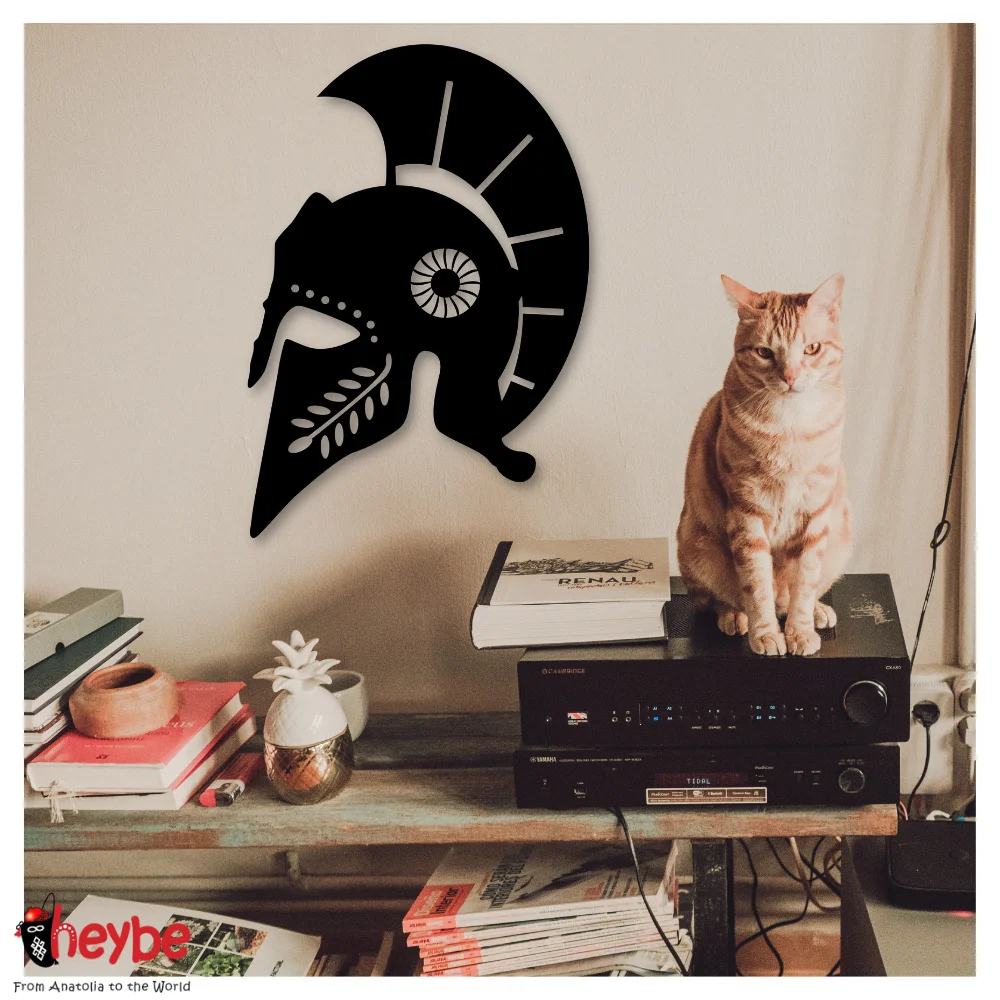 Деревянный шлем Воин Головной убор Армейский настенный художественный декор