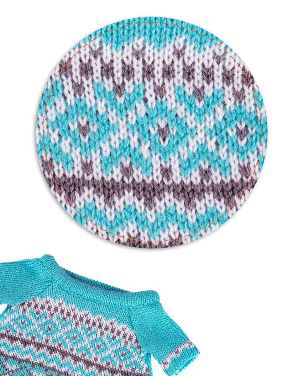 Cat Clothes Li-Li 24/27 cm/Budi Basa/blue knitted sweater. olk24-033/olk27-033 original gift | Clothing & Accessories for Plush Stuff