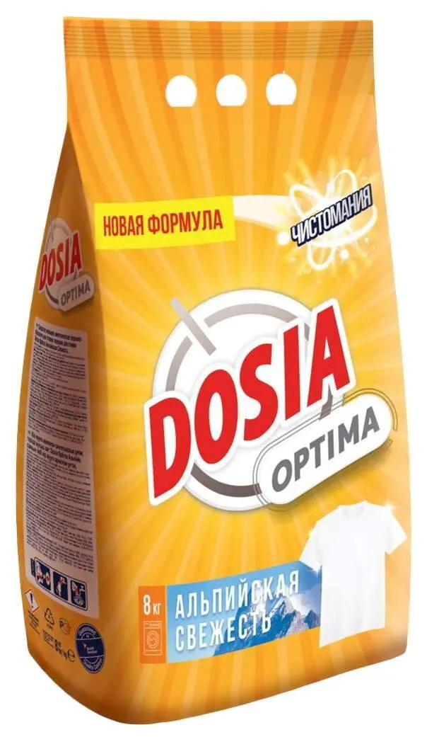 DOSIA OPTIMA Порошок стиральный Альпийская свежесть 4 кг.