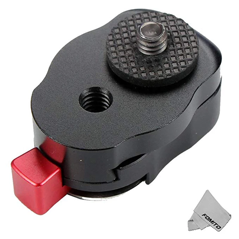 

Fomito Mini Quick Release Plate 1/4 inch and 3/8 inch Hole for Video LCD Monitor Magic Arm LED light Camera Camcorder Rig