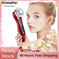 amazefan ems beauty instrument face lifting heat red blue light face cleaner deep cleansing home skin care device face massager