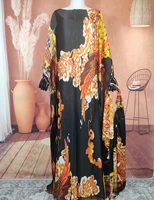 ramadan muslim womens printed summer silk hijab kaftan dress traditional oversize bohemian dubai ladys abaya long dress