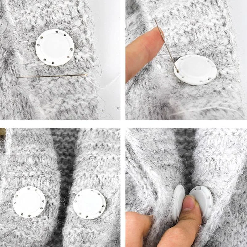 

High-Grade Invisible Plastic Magnet Button 5PCS With Fsewing Set Buckle Clothing Decoration Handwork Sewing