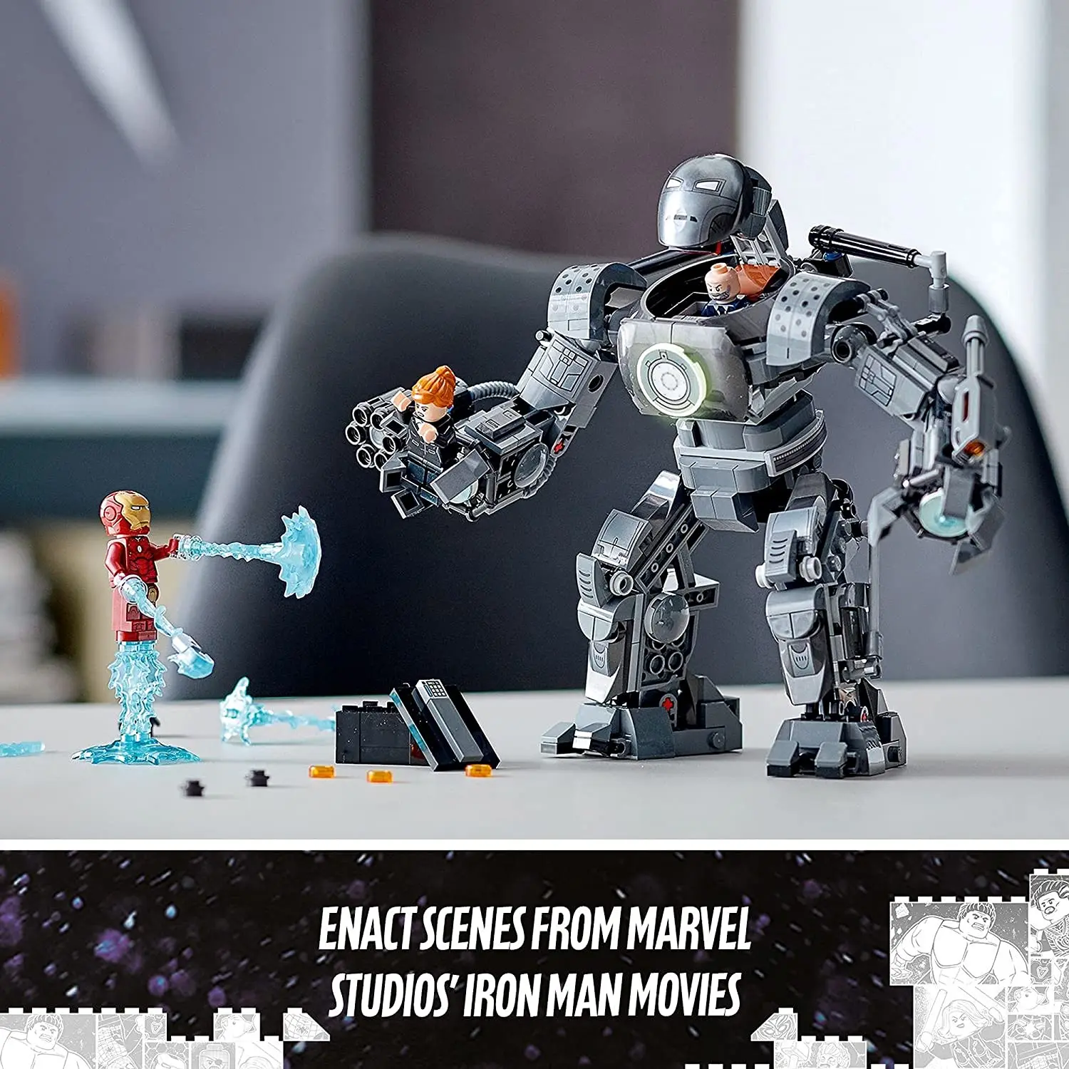 Lego Marvel Железный Человек 76190 Монгер Хаос Набор Мстители Мех Строительная игрушка