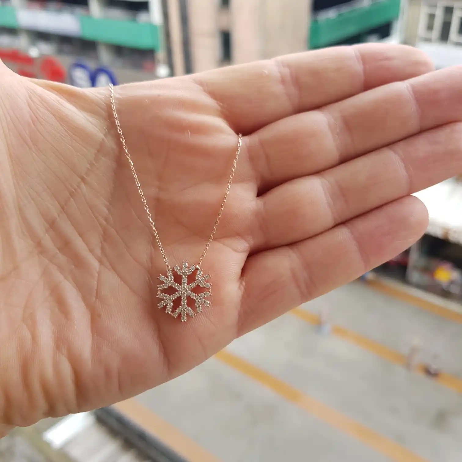 Collier en argent Sterling 925 pour femmes, pendentif de flocon de neige en pierre de Zircon jaune et métal précieux, chaîne élégante de luxe, saison d'été