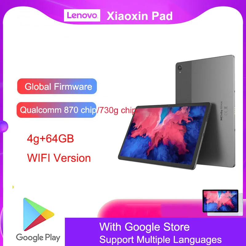 Lenovo Tablet Xiaoxin Pad 11-inch 4GB+64GB WIFI Learning and Entertainment Tablet 2k Full Screen Gray Brand New Global Firmware