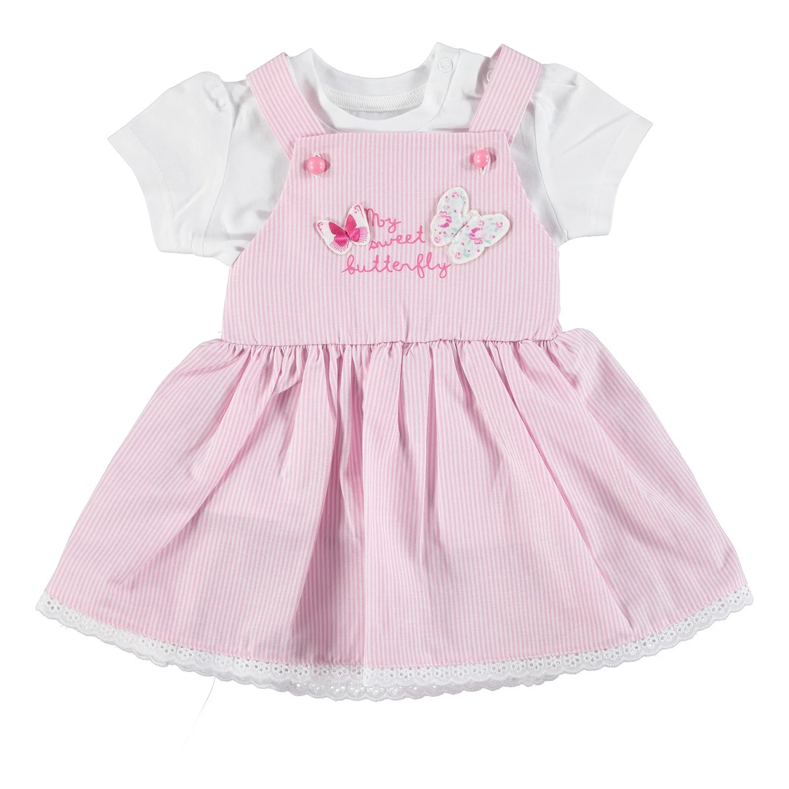 Ebebek HelloBaby/набор футболок с изображением бабочки для маленьких девочек |