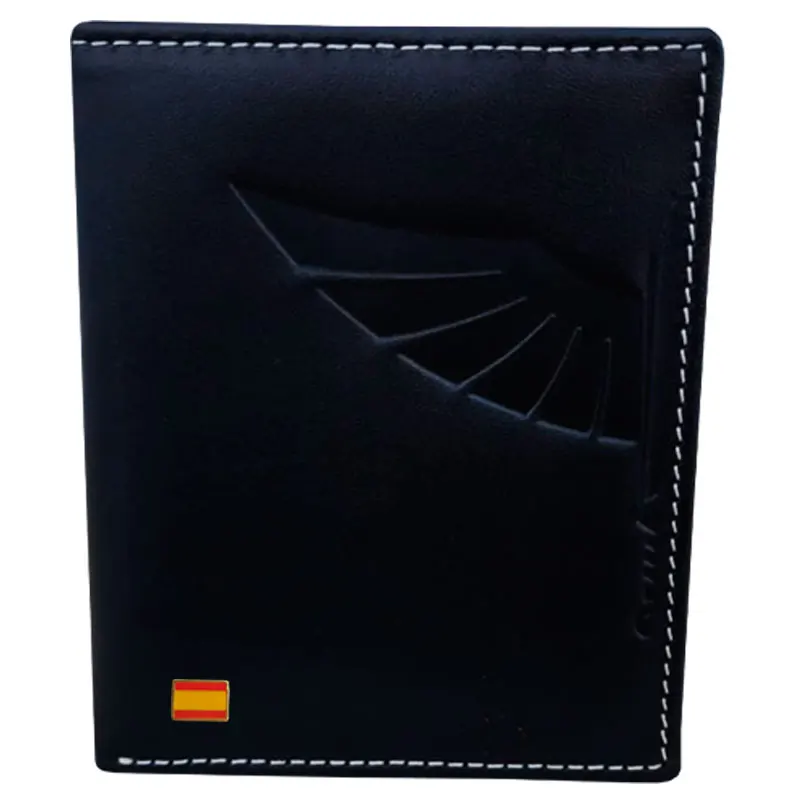 Бумажник модель знака национальной полиции чёрный цвет изготовленный из