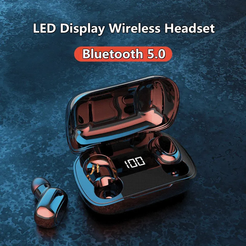 Bluetooth-наушники TWS водонепроницаемые с микрофоном и цифровым дисплеем |