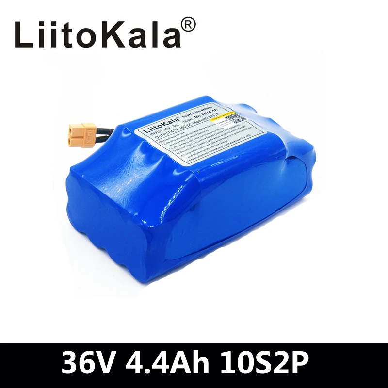 

LiitoKala 36V 4.4ah 5.2Ah high drain 2 wheel electric scooter self balancing lithium battery pack for Self-balancing Fits 6.5"