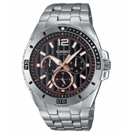 Оптическими зумом CASIO рыцарь часы MTD 1060D 1A3 стальной ремешок|Кварцевые мужские