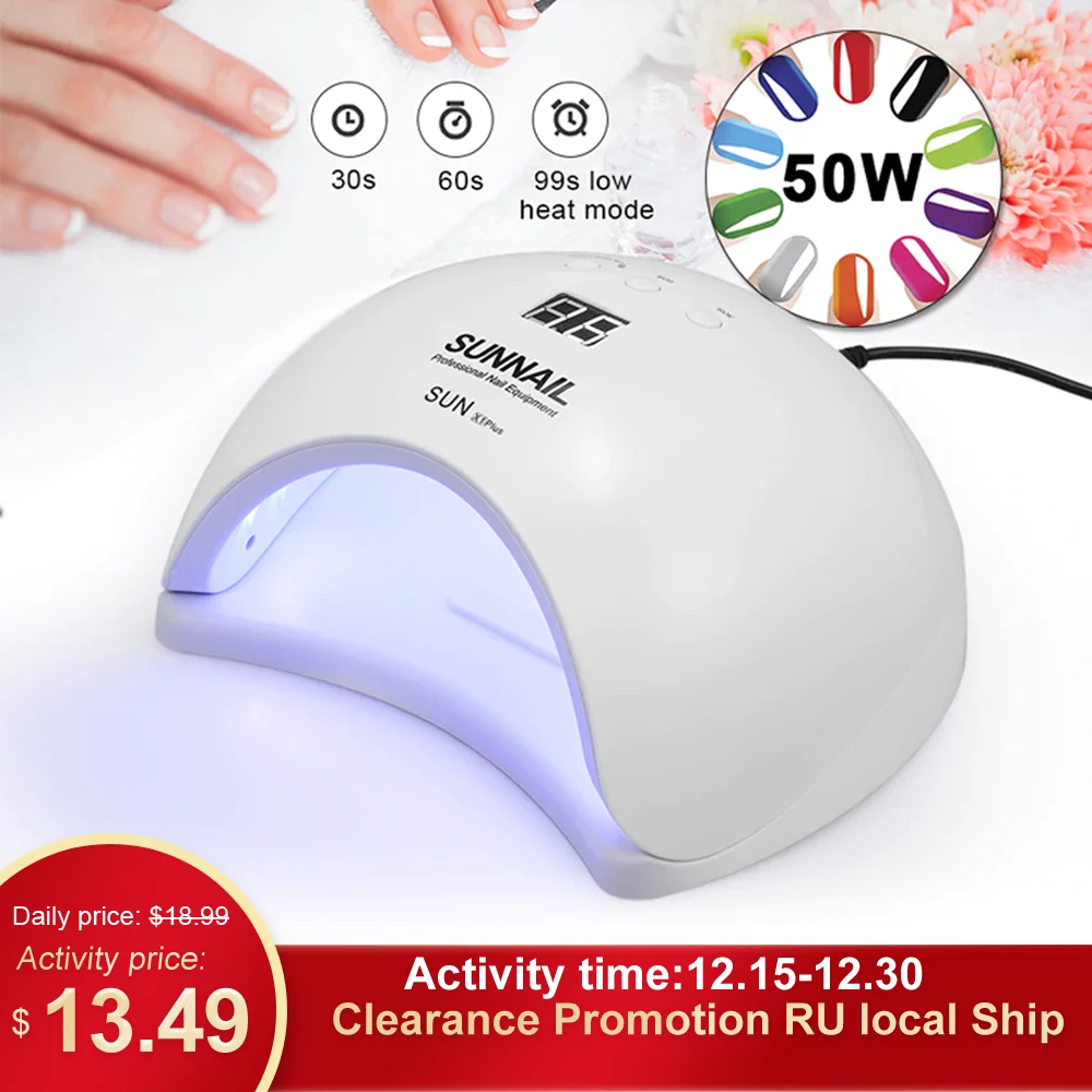 SUN X 54 Вт УФ-лампа для ногтей светодиодный ледяной светильник для ногтей гель-полирование ногтей сушилка для маникюра сушильная машина лампы все для гелевых ногтей искусство отверждения