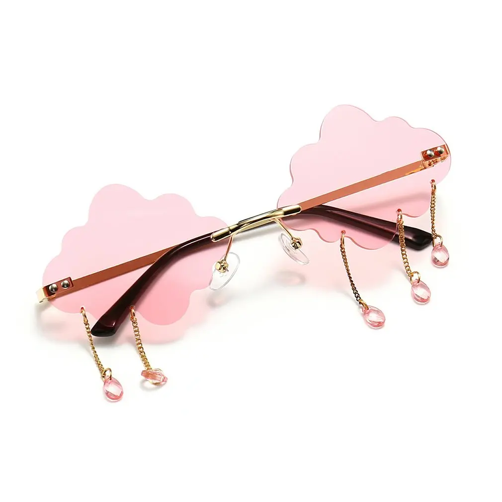 2021 Винтажные Солнцезащитные очки в стиле стимпанк с облаками и кисточками модные