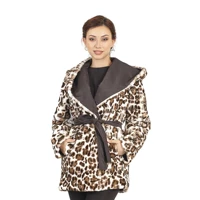 women leopard pattern rex fur coat double sided wearable luxury clothing fabric belt closure orylag rex rabbit materials 19 34