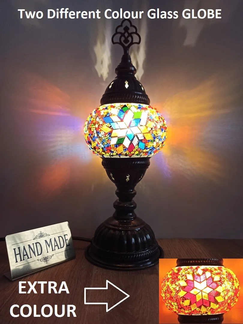 Турецкая оригинальная арт-деко ручная работа лампары де-Меса стеклянный