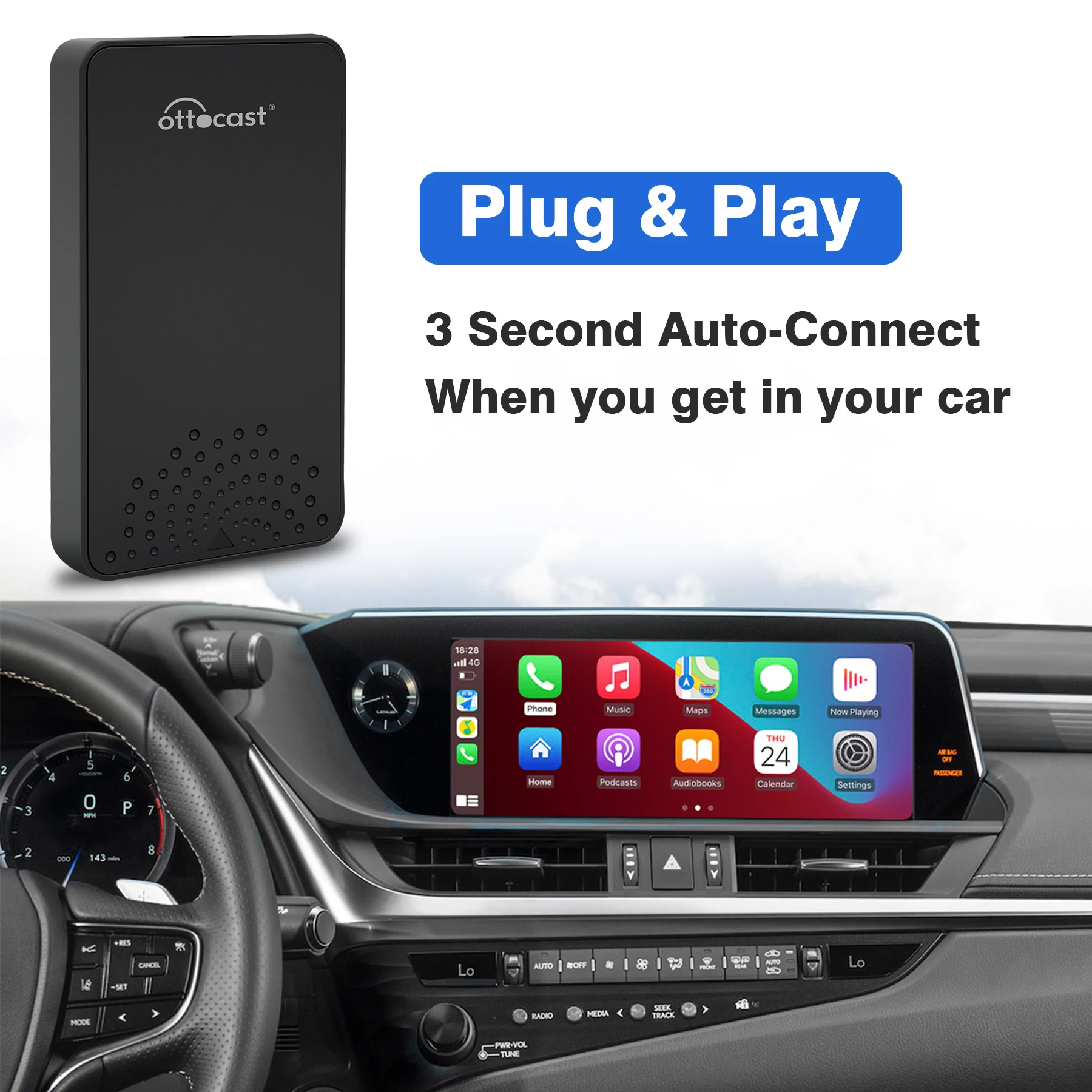 U2-Now беспроводной адаптер CarPlay для оригинального автомобиля поставляется с