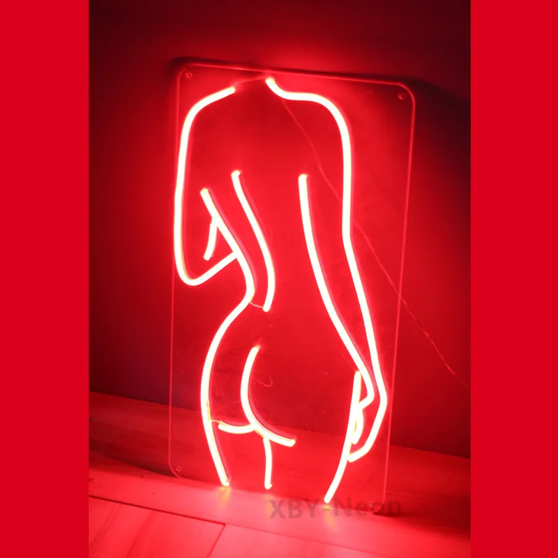 Custom Neon Sign Woman Body Sexy Lady Back Neon Sign Flex Led Neon Light Sign Bar Shop Party Bithday Room Wall Decoration