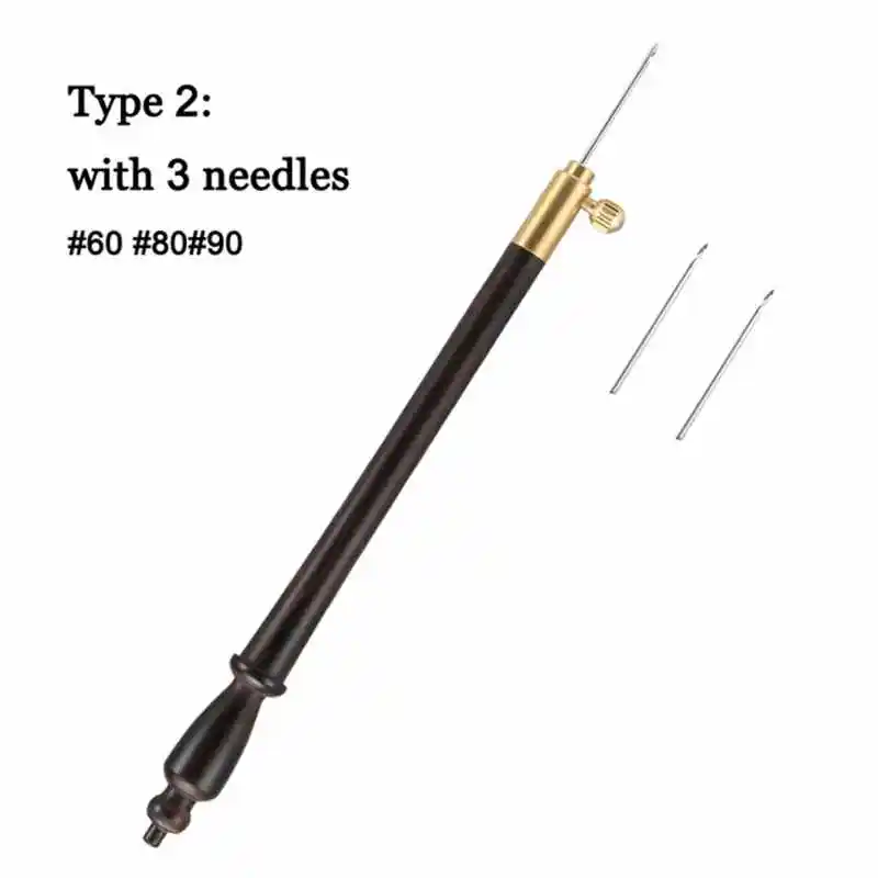 

Natural Purple Sandalwood Handle Tambour Crochet Hook with Needles Lesage Beading Embroidery Couture Luneville Needle Hook