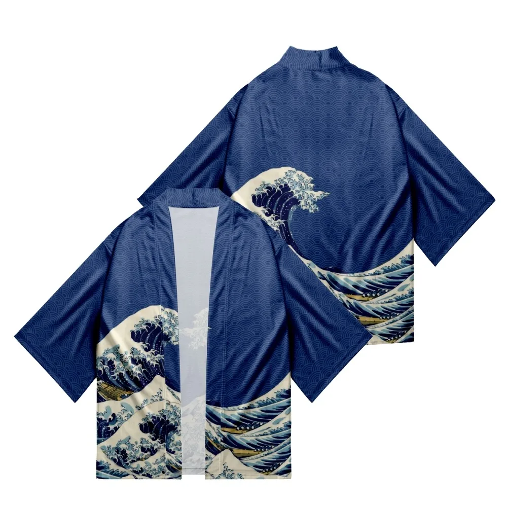

Japanese Style Surf Pattern Shirts, Casual Fashion Beach Retro Japanese Style Summer Shirts and Clothes for Men and Women