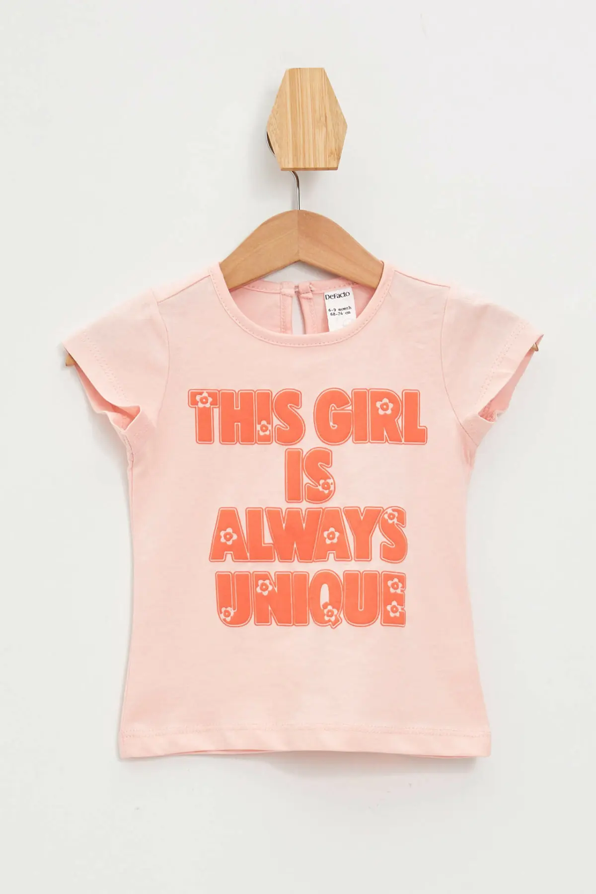 DeFacto/Модная Детская Повседневная футболка с короткими рукавами и круглым вырезом