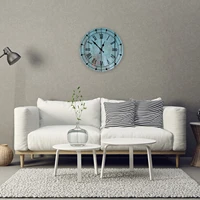 nordic retro wooden wall clock corridor living room decoration solid wood quiet wall watch hanging clocks cafe store home decor