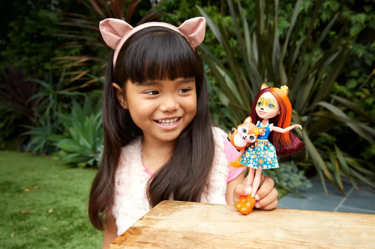 Кукольная база Enchantimals с питомцем Фелисити Фокс и Флик fxm71 оригинальная кукла mattel