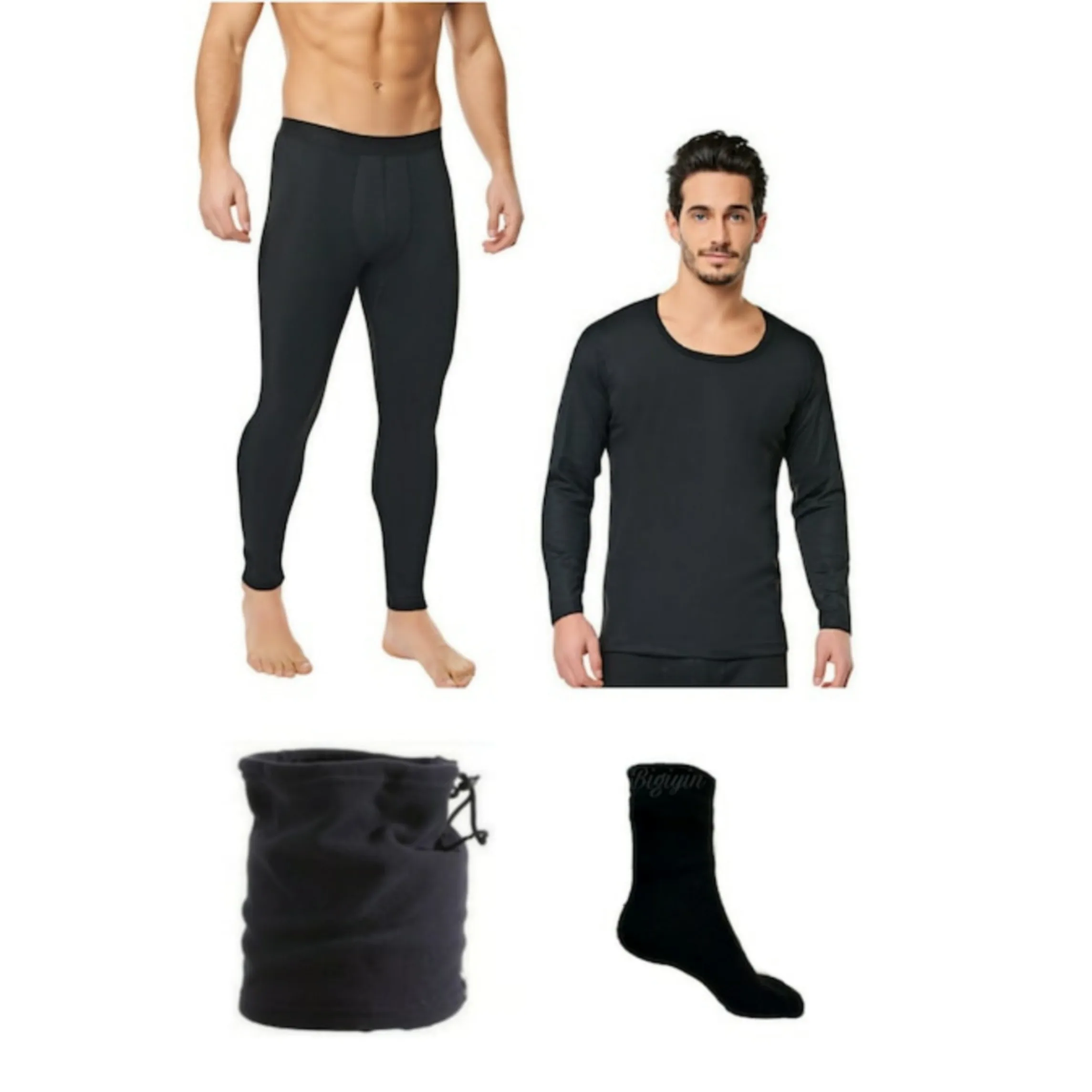 Комплект из 4 зимних высококачественных термобелья новые мужские комплекты