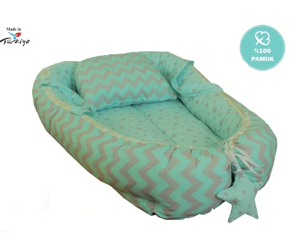 BabyNest Baby Sleeping Bed And Cushion 100 Cotton fabric, good quality beads fiber dolguluuyku sheets/53 size