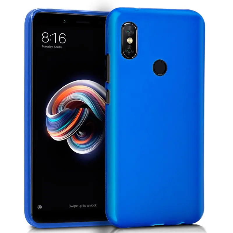 Xiaomi Redmi Note 5 / Pro силиконовый чехол синий ультратонкий легкий доступные порты