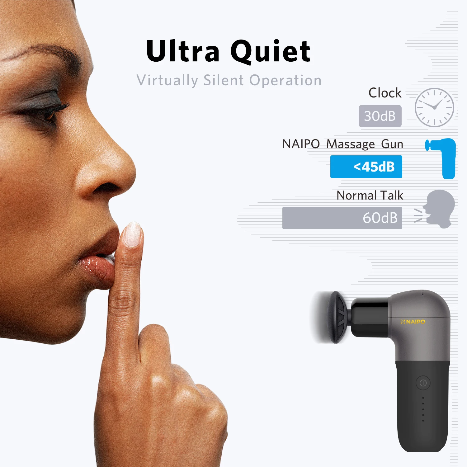 구매 Naipo 미니 마사지 총, Naipo 휴대용 딥 티슈 타악기 5 Intensities, USB 충전-야외 홈 헬스 클럽 구매 Naipo 미니 마사지 총, Naipo 휴대용 딥 티슈 타악기 5 Intensities, USB 충전-야외 홈 헬스 클럽