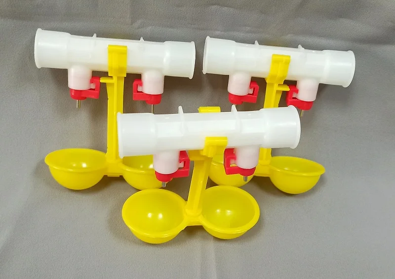 Ниппельные поилки двойные на 360 градусов для кур перепела птиц (10