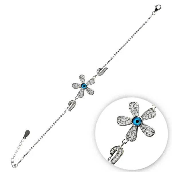 

Silver 925 Sterling Eyes Zircon Cubic Zirconia Bracelet