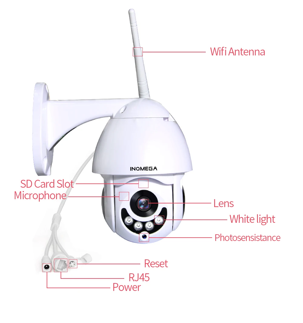 INQMEGA 1080P HD PTZ IP камера wi-fi-камера для использования на улице супер скоростная купольная CCTV Камера Безопасности s onvif-камера P2P APP XM