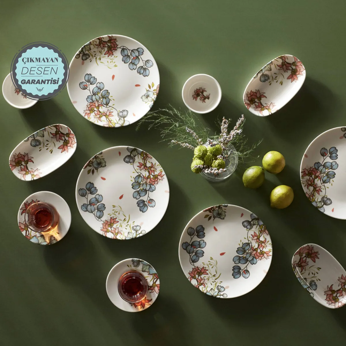 

Karaca Peony 18 Pieces Breakfast Set for 4 People Porcelain