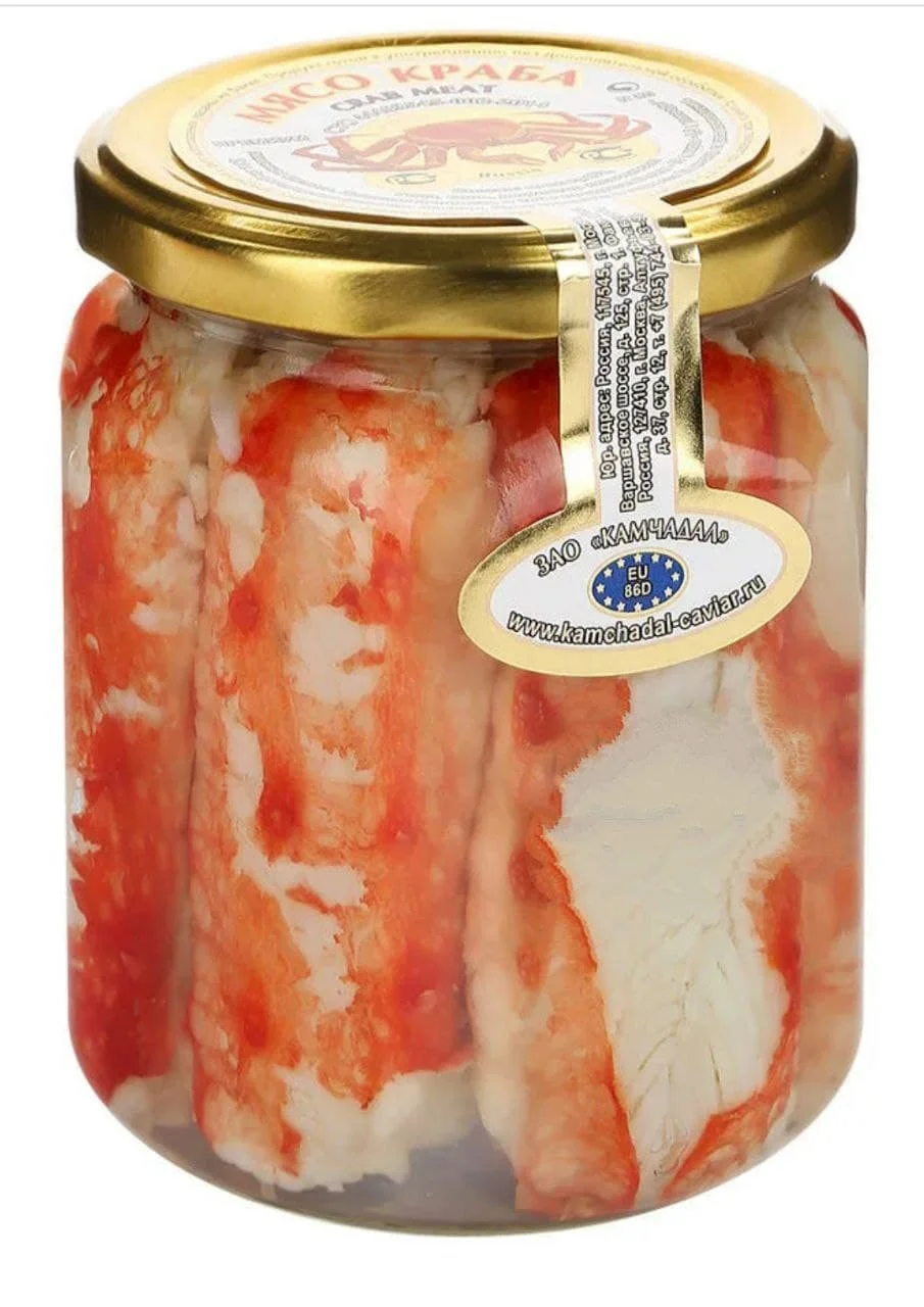 Мясо камчатского краба ПРЕМИУМ стекло 580 гр. Морская Палитра (art.: 3920bcee8aa84) - 3920bcee8aa84