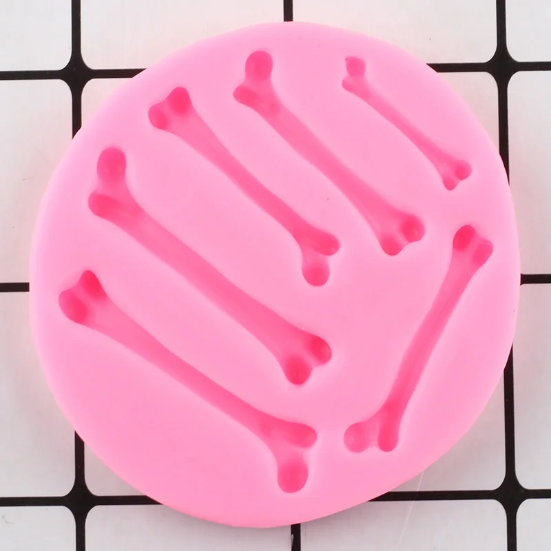 Хэллоуин Кости силиконовые формы торт кайма для мастики декоративные