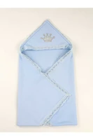 blue 85 x85 cm male baby swaddle blanket