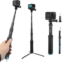 afaith three way selfie stick tripod extendable monopod for gopro hero 10 9 8 7 6 5 xiaomi yi action camera accessories