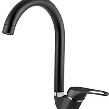 Matte Black Mix Kitchen Sink with Kitchen Mixer Swan Pipe Guaranteed Faucet Home KitchenCeramic Cartridge Hot to Cold Water and use is available