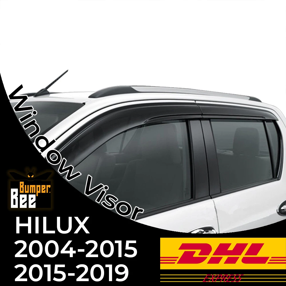 

Оконные аксессуары для Toyota Hilux 2004 - 2015 2015- 2019, оконный дефлектор, защита от дождя, козырек, навесы