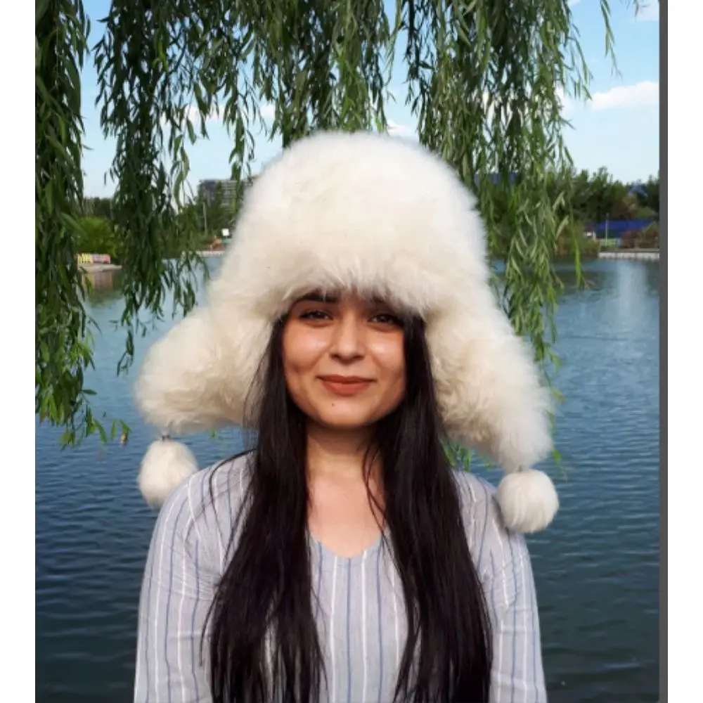 Round Warm Sheepskin Shearlin Leather Hat Sheepskin Hat Turkish Hat Anatolian Hat % Original lamb leather hat fur hat