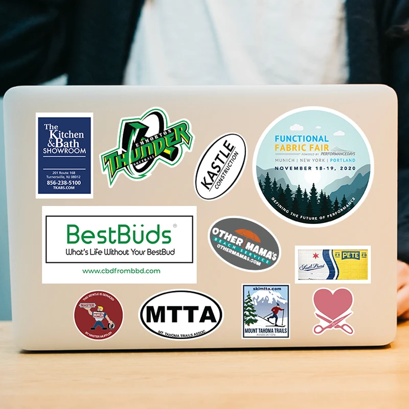 Закругленные угловые наклейки для печати логотипа виниловая бумага водостойкие