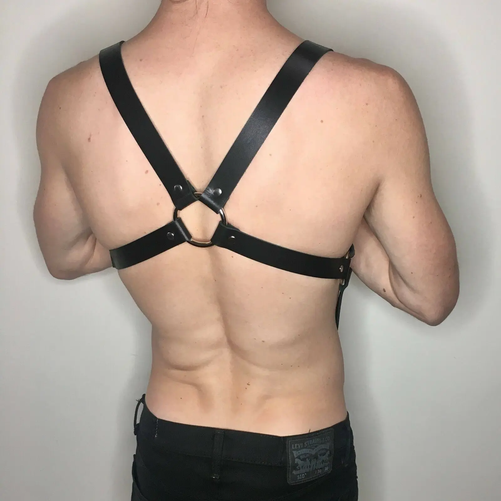 Эксклюзивный эротический кожаный ремень в стиле панк для мужчин нижнее белье