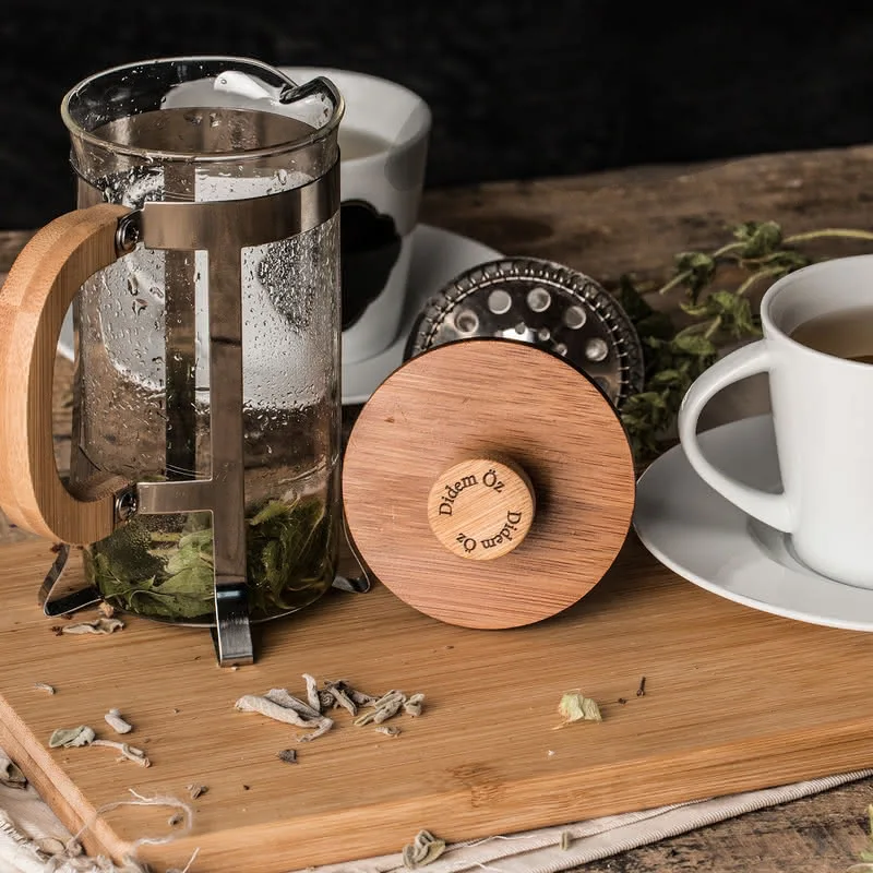 Personalized Wooden French Press Coffee and Tea Filter Gift for Her Bamboo Tea Maker Coffee Press Custom French Press