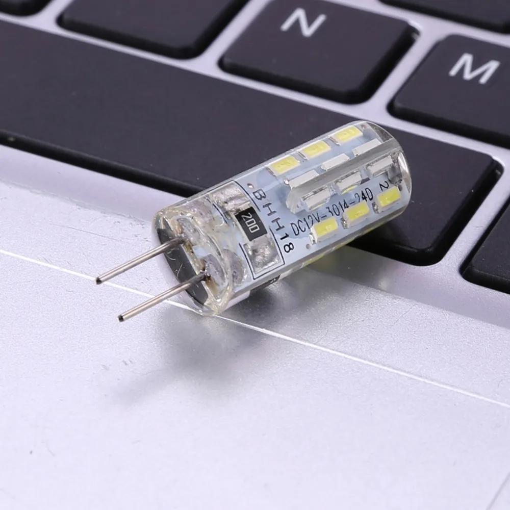 2W SMD3014 G4 светодиодный светильник AC/DC 12 В/24 в пост SMD3014 110LM Белый светодиодный заменить силиконовая Кукуруза лампы галогенные лампы светильник