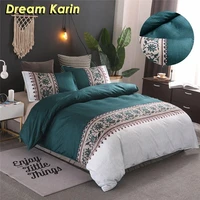 simple luxury king size bedding sets floral jacquard printed bed linen duvet cover set quilt covers bedclothes no bed sheet