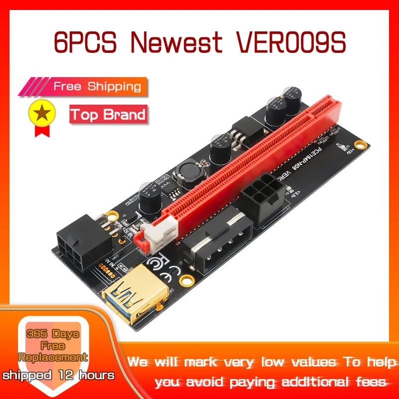 Переходник VER009 USB 3.0 PCI E для видеокарты 1X 4x 8x 16x 6 шт.|Компьютерные кабели и разъемы| |