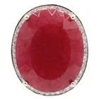 Женские серебряные кольца с красными рубинами, 25x21 мм, 22x18 мм