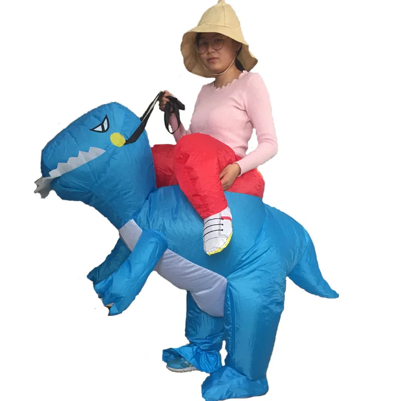 Милый детский надувной костюм динозавра для взрослых с вентилятором прогулок